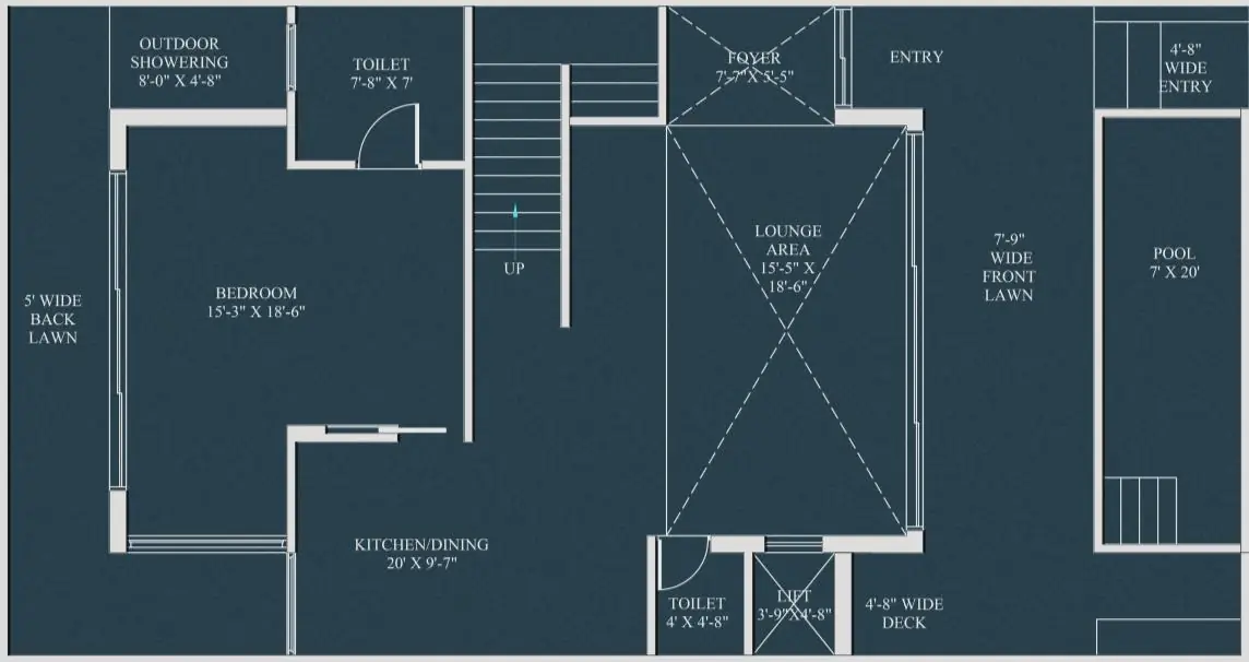 Complete 5 BHK ground floor plan